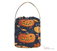 GuoChe Sac de voyage sans couture pour la Toussaint - Motif Happy Halloween - Sac de voyage portable pour pelotes de fil
