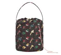 GuoChe Sac fourre-tout de Noël avec trous pour ranger des chapeaux, des écharpes, des chapeaux, des écharpes, des sacs de rangement pour voyage, crochet, tricot, crochet