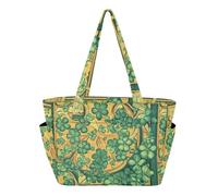 GuoChe Sac fourre-tout utilitaire pour tous les jours pour voyage et trajets quotidiens, doublure anti-rayures pour la Saint-Patrick, vert porte-bonheur