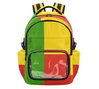 GuoChe Sacs à dos transparents pour enfants, sac à dos pour adolescentes, 7-18 ans, Drapeau national du Bénin, One Size, Sacs à dos d'écolier pour enfants