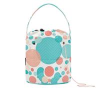 GuoChe Sacs à fil à pois avec trous pour le rangement des outils de tricot, le crochet