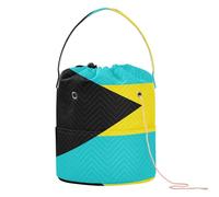 GuoChe Sacs de rangement avec trous - Drapeau national des Bahamas - Sacs de rangement pour outils de crochet et tricot