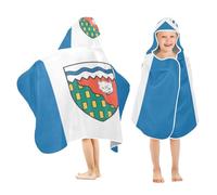 GuoChe Serviette de plage à capuche pour enfants - Drapeau des Territoires du Nord-Ouest - Serviette de plage à capuche pour fille et garçon