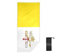 GuoChe Serviette de plage avec sac Drapeau de la Cité du Vatican Serviette de plage douce sans sable Accessoires de plage pour adultes, piscine, gym, sport
