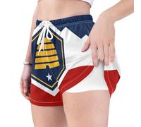 GuoChe Short de course taille haute respirant avec poches pour l'exercice, Drapeau de l'État de l'Utah, XXL