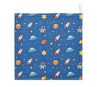 GuoChe Space Rocket and Planet Lot de 5 débarbouillettes en mousseline unisexe 100 % coton pour enfants, filles et garçons