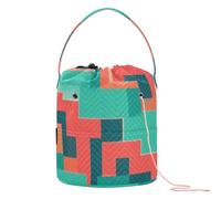 GuoChe Step - by - Sac fourre-tout carré entrelacé de couleur avec trous pour travaux manuels, crochet