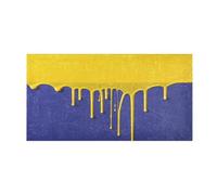 GuoChe Tapis de couloir lavable et antidérapant pour chambre à coucher, 99 x 50 cm, jaune, gouttes d'eau, tapis de cuisine