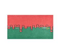 GuoChe Tapis de couloir lavable et antidérapant pour chambre à coucher, 99 x 50 cm, rouge mignon qui coule et les gouttes d'eau