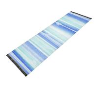 GuoChe Tapis de sol antidérapant lavable en machine pour salle de bain, chambre à coucher, décoration d'intérieur, rayures bleues et vertes