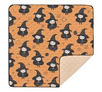 GuoChe Tapis de sol en mousse souple pour intérieur ou extérieur Motif sorcière d'Halloween Lavable