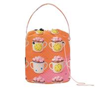 GuoChe Tasses à chocolat chaud avec motif guimauves pour ranger les fils au crochet avec trous - Sac de loisirs créatifs pour crochet, crochet de voyage
