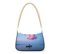 GuoChe The Lonely One Sac à main tendance en cuir avec chaîne pour femme