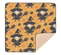 GuoChe Toile de fond d'Halloween douce et épaisse pour intérieur ou extérieur Motif sorcière