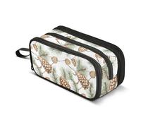 GuoChe Trousse à crayons en nylon avec pommes de pin et branches de pin - Grande capacité - Pour filles et adolescentes