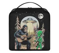 GuoChe Trousse de toilette conçue pour jouer la guitare Sasquatch Camping Ufo Alien