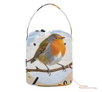 GuoChe Welcome Home Sac de rangement portable avec 4 fils Motif oiseau de dessin animé Pour voyage Crochet Crochet Sac à dos