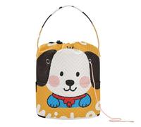 GuoChe Wishes Caton Sac à crochet avec trous pour tricot et outils de tricot Blanc