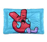 GuoChe Yawn Lit lavable pour chien et chat Motif lettre Y Dessin animé Fond antidérapant pour chiens de grande taille Taille 91,4 x 61 cm