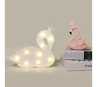 GUOCHENG Veilleuse LED en forme de cygne - Blanc chaud - Pour table de chambre à coucher, chambre à coucher, maison, chevet - Décoration d'intérieur - Cadeau d'anniversaire ou de Noël pour enfants