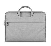 GUOCU 11-15.6 Pouces Housse avec Poignée pour Ordinateur Portable Sacoche Pochette PC en Toile de Protection Ordinateur pour Macbook Pro Retina/Dell/HP/Lenovo/Sony,Gris Clair,14"(36X25X3cm)