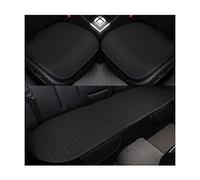 GUOCU Coussin D'assise pour Voiture en Linge de Soie Universelle Respirant Confort Housse de Siège pour Auto Avant Siège Protection,Noir,Siège Avant et siège arrière