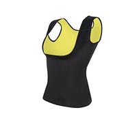 GUOCU Gilet de Sudation pour Femme Sauna Fitness Fat Burning Abdomen Minceur Ceinture Fort Compression pour Ventre Plat Gilet de Sculpture du Corps Noir L