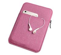 GUOCU Housse Compatible avec 9.7-11 Pouces iPad Pro, iPad Air 3 10.5 2019, Surface Go 2018, iPad 1/2/3/4, Laptop Sleeve Polyester Verticale Hydrofuge Sac，Rose Rouge,8"(23.5X16.5X15cm)