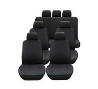 GUOCU Housse de Siège Auto Universelle 7 Places Coussins pour Siège Voiture,Auto Protecteur de Siège, Couvre Siège Voiture, Siège de Housse de Voiture Noir 7 sièges 13 pièces