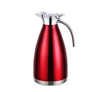 GUOCU Pichet Isotherme Cafetière Isotherme en Acier Inoxydable Thermos café - Double Usage Chaud et Froid,Rouge,1.5 L（24 Hours Insulation）
