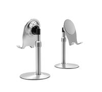 GUOCU Support Tablette/Téléphone, Universel Réglable Support pour iPad Pro 10.5/9.7/12.9, iPad Air, iPad Mini 2/3/4, iPhone, Samsung Tab, d'autres Smartphones et Tablettes，Argent,12.5-21.5cm