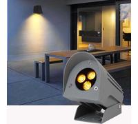 GUODDM 3 Pièces Projecteurs LED - Applique Murale Extérieure Orientable, Projecteur LED Étanche IP67 À Faisceau Étroit, Projecteur De Jardin À Longue Portée(Red)