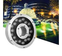 GUODDM Anneau Lumineux LED Submersible pour Fontaine, Étanche IP68, Éclairage Paysager sous-Marin Décoratif, Projecteur sous-Marin RGB 24 V À Changement De Couleur(White,12W)