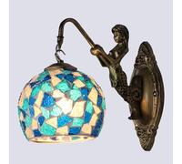 GUODDM Applique Murale Décorative en Mosaïque De Verre Faite À La Main, Style Sirène, Style Méditerranéen Vintage, Idéale pour Les Hôtels, Restaurants, Balcons Et Chambres(C)