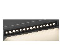 GUODDM Bande LED Encastrée, Spot À Grille De Plafond, Applique Murale Linéaire Anti-éblouissement pour Salon (sans Éclairage Principal), Faisceau Rectangulaire Anti-éblouissement(Black-3000k,30w)
