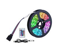 GUODDM Bande LED USB Autocollante, Décorative RVB for Intérieur, Éclairage D'ambiance Coloré À Changement De Couleur, Télécommande, 4 Modes Dynamiques, for Arrière-Plans TV(10m 300LED)