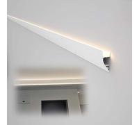 GUODDM Bandes Lumineuses LED avec Boîtier en Aluminium, Éclairage D'ambiance À Double Fonction (éclairage vers Le Haut Et vers Le Bas), Longueur Personnalisable (1 M par Défaut)(Three Colors,8PCS)