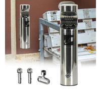 GUODDM Cendrier Mural Extérieur en Acier Inoxydable Brossé, Idéal pour Une Utilisation en Extérieur (Bureaux, Restaurants, Bars)(Silver)