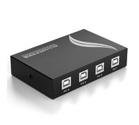 GUODDM Commutateur KVM 4 Ports - Contrôleur De Synchronisation Clavier/Souris USB, Distributeur Compatible Windows/Linux Et Autres Systèmes, Manette De Jeu pour Plusieurs PC