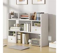 GUODDM DIY Étagère Livre Bureau Bibliothèque Organisateur De Bureau À Poser, Bibliothèque Organisateur De Bureau en MDF, Étagère À Poser sur Bureau Et Accessoires Présentoir Étagère (Color : A)