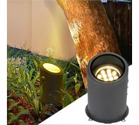 GUODDM Éclairage D'extérieur Étanche IP65, Projecteurs LED Annulaires pour Arbres 12 W, Luminaires Enterrés Annulaires Ondulés 24 V, Éclairage De Jardin(Blue,6w)