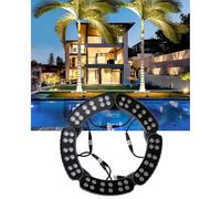 GUODDM Éclairage D'extérieur Étanche IP65, Projecteurs LED Annulaires pour Arbres 12 W, Luminaires Enterrés Annulaires Ondulés 24 V, Éclairage De Jardin(Blue,8PCS(24V))