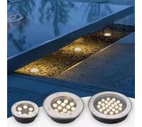 GUODDM Éclairage LED Encastrable pour Extérieur - Projecteur LED, Lampe De Sol Encastrable 12V pour Extérieur, Étanche IP66, Éclairage De Jardin Basse Tension À LED(White,3w)