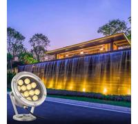 GUODDM Éclairage LED Subaquatique - Lampe LED 12/24 V pour Fontaine, Projecteur Submersible pour Bassin, Étanchéité IP68, Éclairage pour Jardin, Pelouse Et Rocaille(RGB(AC 24v),24w)