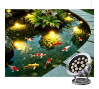 GUODDM Éclairage LED Subaquatique - Lampe LED 24 V pour Fontaine, Projecteur Submersible pour Bassin, Étanchéité IP68, Éclairage pour Jardin, Pelouse Et Rocaille(Blue,6w)