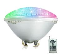 GUODDM Éclairage LED Subaquatique pour Piscine - Lampe LED Submersible pour Fontaine, Ampoules PAR56 pour Piscine, Étanchéité IP68 avec Télécommande, Projecteurs LED 12 V pour Bassin(25w)