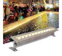 GUODDM Éclairage Paysager Rectangulaire - Éclairage sous-Marin pour Piscine, Projecteur LED Basse Tension AC 24 V, Lampe De Fontaine RVB Étanche IP68, pour Rocaille De Piscine De Fête(RGB,18W-1000MM)