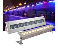 GUODDM Éclairage Paysager Rectangulaire - Projecteur LED Basse Tension AC 24 V, Éclairage sous-Marin pour Piscine, Lampe De Fontaine RVB Étanche IP68, pour Rocaille De Piscine De Fête