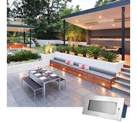 GUODDM Éclairage Paysager - Spots d'angle D'escalier Extérieurs 3 W, Éclairage LED Souterrain, Appliques Murales Encastrées, Étanche IP66 pour Villas Et Jardins(Green,3W-220V)
