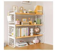 GUODDM Étagère De Bureau À 3 Niveaux - Organisateur De Bibliothèque De Bureau, pour Ordinateur, Bureau Ou Comptoir - Gardez Votre Bureau Organisé Et Élégant(White,3 Tier)